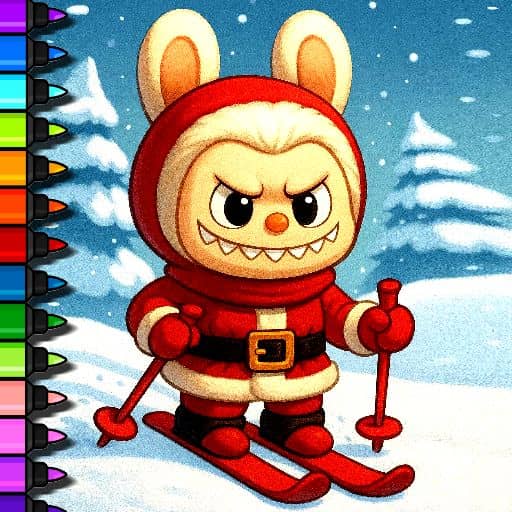 Easy Coloring Labubu Time - Free Online Game