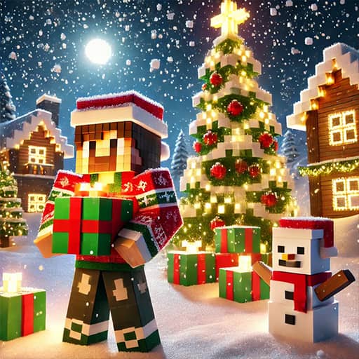 Minecraft Christmas Jigsaw: Festive Pixel Art Fun  - Free Online Game