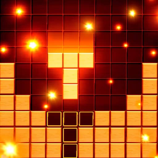 Relaxing cubes and campfire game icon