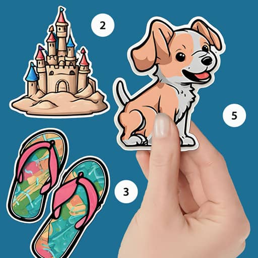 Sticker Book Puzzle Color By Number - Free Online Game